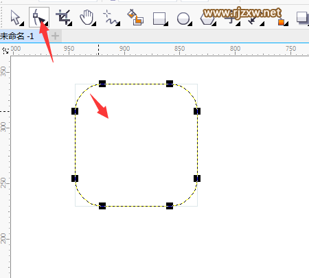 cdr怎么用形状工具给矩形倒圆角(2)