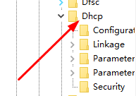 dhcp相关注册表设置缺失第3步