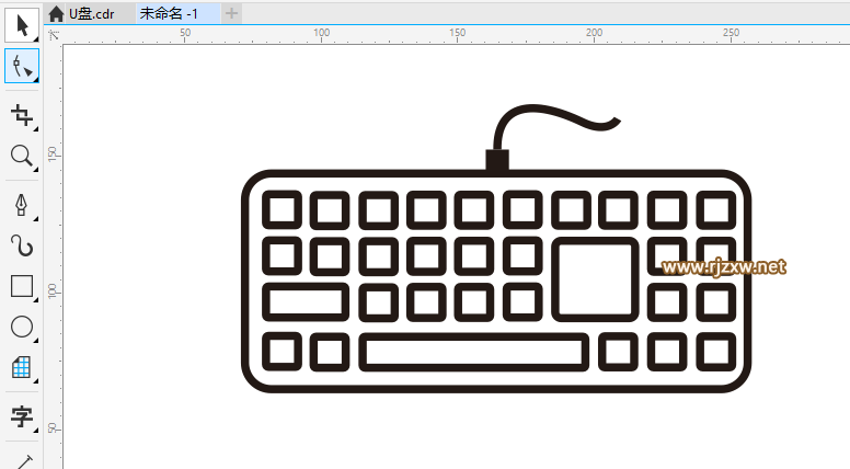 CDR画键盘图标的方法第5步