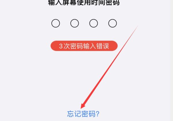 苹果手机屏幕时间密码忘记了咋办?第4步