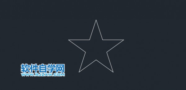 cad五角星用直线怎么画第7步