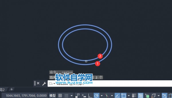 cad圆环面积怎么测量第3步