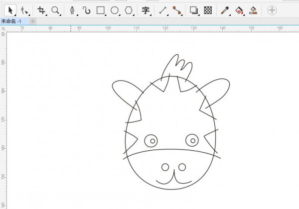 CorelDraw卡通斑马头像怎么制作第3步