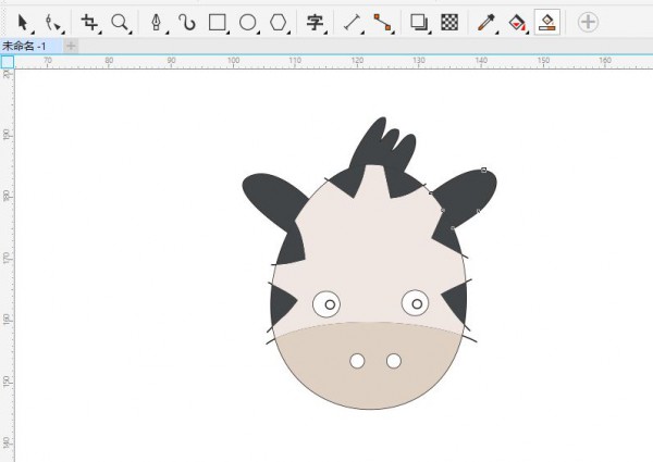 CorelDraw卡通斑马头像怎么制作第4步