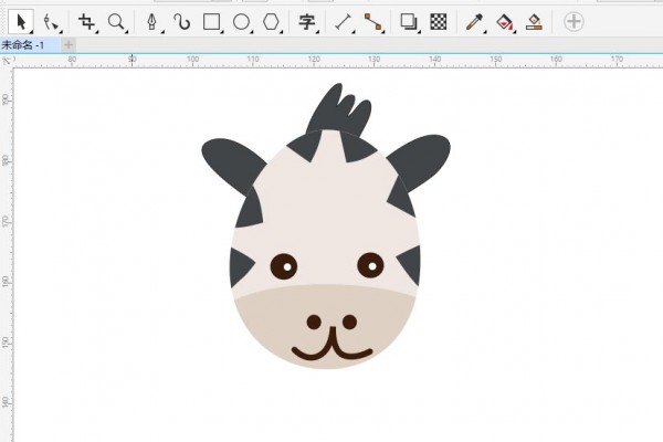CorelDraw卡通斑马头像怎么制作第5步